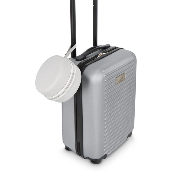 Cuscino da viaggio sagomato in memory foam con custodia in EVA Grigio - personalizzabile con logo