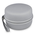 Cuscino da viaggio sagomato in memory foam con custodia in EVA Grigio - personalizzabile con logo