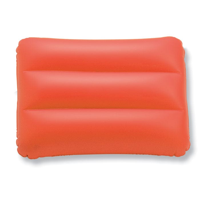 Cuscino gonfiabile da spiaggia rosso - personalizzabile con logo