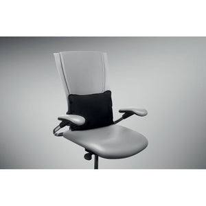 Cuscino in tessuto scamosciato Nero - personalizzabile con logo