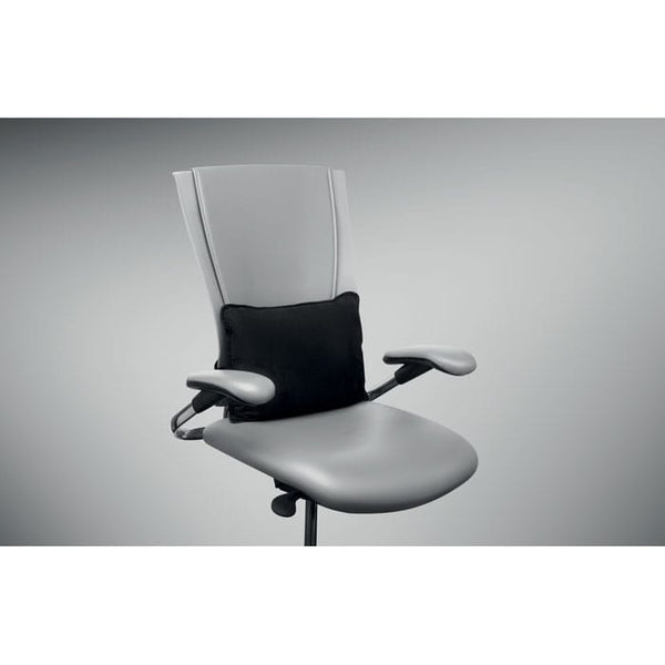 Cuscino in tessuto scamosciato Nero - personalizzabile con logo