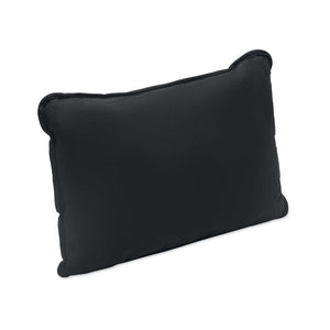 Cuscino in tessuto scamosciato Nero - personalizzabile con logo