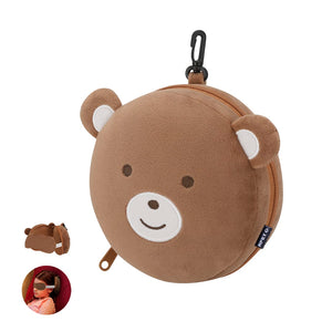 Cuscino Maschera Viaggio Stanek marrone - personalizzabile con logo