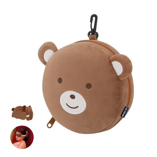 Cuscino Maschera Viaggio Stanek marrone - personalizzabile con logo