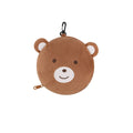 Cuscino Maschera Viaggio Stanek marrone - personalizzabile con logo