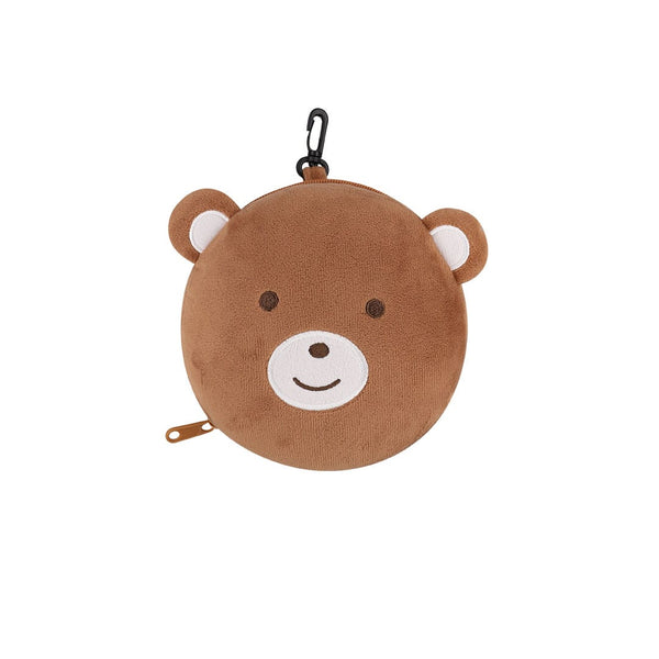 Cuscino Maschera Viaggio Stanek marrone - personalizzabile con logo