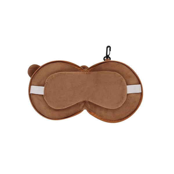 Cuscino Maschera Viaggio Stanek marrone - personalizzabile con logo