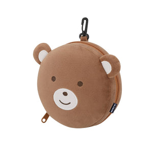Cuscino Maschera Viaggio Stanek marrone - personalizzabile con logo