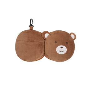 Cuscino Maschera Viaggio Stanek marrone - personalizzabile con logo