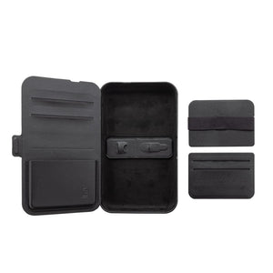 Custodia da viaggio Swiss Peak con caricatore 3in1 rPU RCS nero - personalizzabile con logo