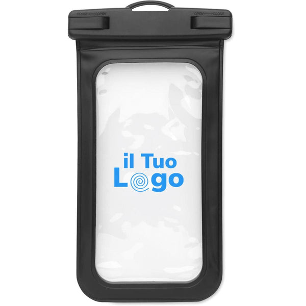Custodia impermeabile per telefono Nero - personalizzabile con logo