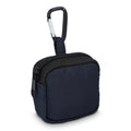Custodia in nylon per auricolari 6,5 x 6 cm blu navy - personalizzabile con logo