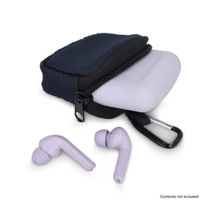 Custodia in nylon per auricolari 6,5 x 6 cm - personalizzabile con logo