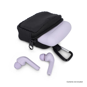 Custodia in nylon per auricolari 6,5 x 6 cm - personalizzabile con logo