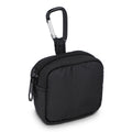 Custodia in nylon per auricolari 6,5 x 6 cm Nero - personalizzabile con logo