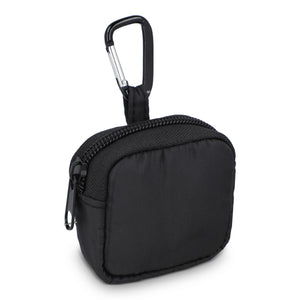 Custodia in nylon per auricolari 6,5 x 6 cm Nero - personalizzabile con logo