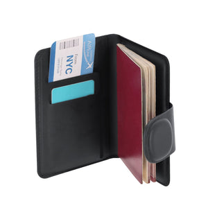 Custodia Passaporto Localizzatore Rebec nero - personalizzabile con logo