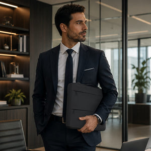 Custodia PC Portatile Elara nero - personalizzabile con logo