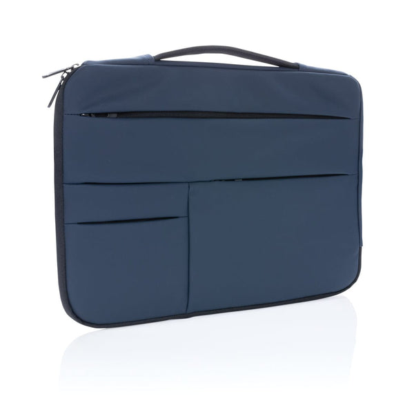 Custodia per laptop 15,6 " in PU blu navy - personalizzabile con logo