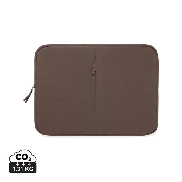Custodia porta PC 15,6" KENTO URBAN in nylon riciclato RCS marrone - personalizzabile con logo