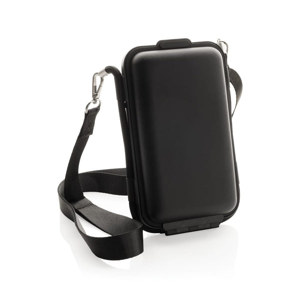 Custodia rigida Swiss Peak OSLO RCS per smartphone nero - personalizzabile con logo