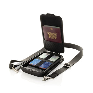 Custodia rigida Swiss Peak OSLO RCS per smartphone nero - personalizzabile con logo