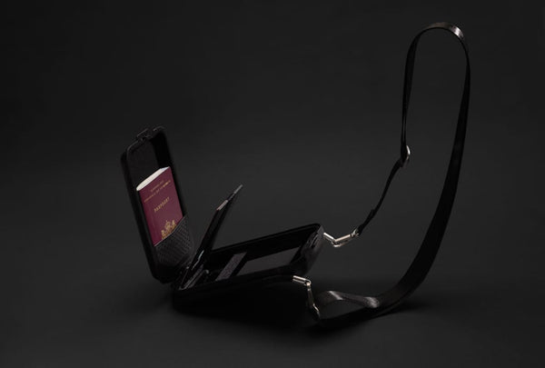 Custodia rigida Swiss Peak OSLO RCS per smartphone nero - personalizzabile con logo