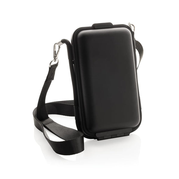 Custodia rigida Swiss Peak OSLO RCS per smartphone nero - personalizzabile con logo