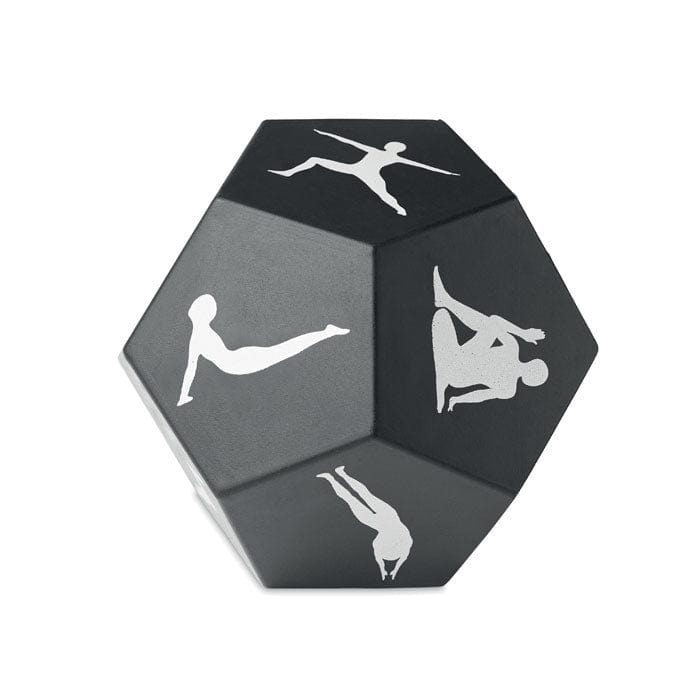 Dadi decisione Yoga Nero - personalizzabile con logo