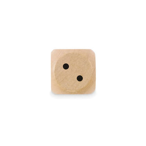 Dadi di legno Schima Ø 3 cm natural - personalizzabile con logo