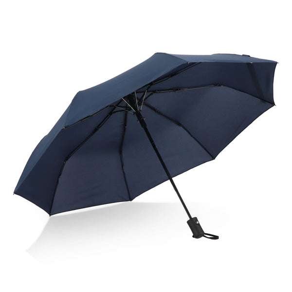 Daintree 190T Pongee 21.5" Ombrello antivento pieghevole Apertura automatica blu navy - personalizzabile con logo
