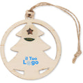 Decorazione a forma di albero con semi di abete Natural - personalizzabile con logo