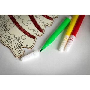 Decorazione Albero di Natale da colorare natural - personalizzabile con logo