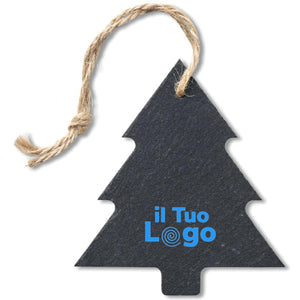 Decorazione albero di Natale Nero - personalizzabile con logo