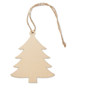 Decorazione albero beige - personalizzabile con logo