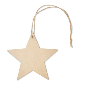 Decorazione stella Carney beige - personalizzabile con logo