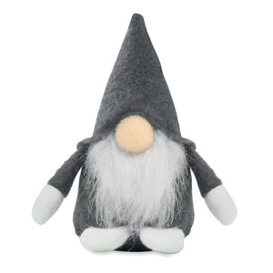 Decorazione di gnomi in feltro Grigio - personalizzabile con logo