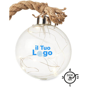 Decorazione in vetro con LED trasparente - personalizzabile con logo