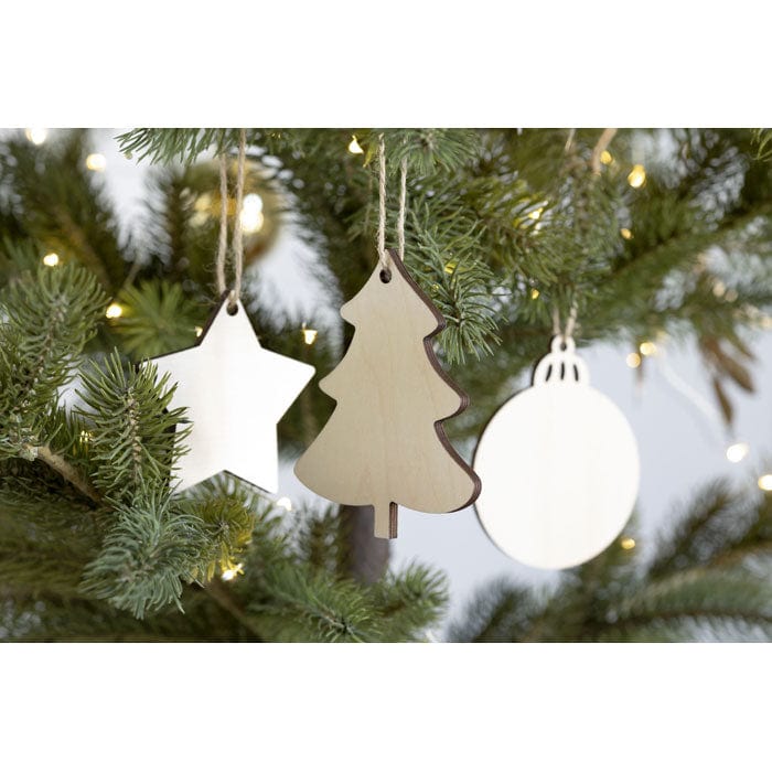 Decorazione natalizia (albero) beige - personalizzabile con logo
