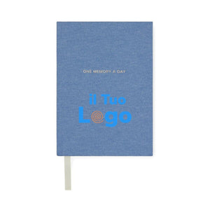 Diario VINGA One memory a day in carta riciclata GRS blu - personalizzabile con logo