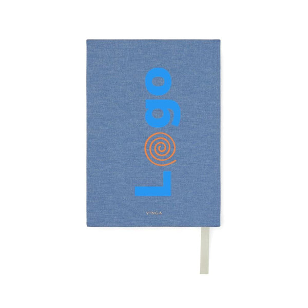 Diario VINGA One memory a day in carta riciclata GRS blu - personalizzabile con logo