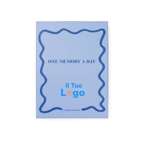 Diario VINGA One memory a day in carta riciclata GRS blu - personalizzabile con logo