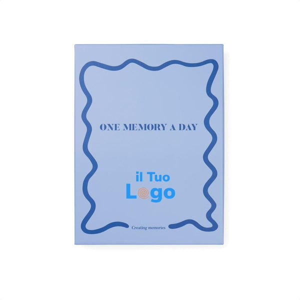 Diario VINGA One memory a day in carta riciclata GRS blu - personalizzabile con logo