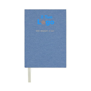 Diario VINGA One memory a day in carta riciclata GRS blu - personalizzabile con logo