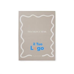 Diario VINGA Thankfulness in carta riciclata GRS beige - personalizzabile con logo