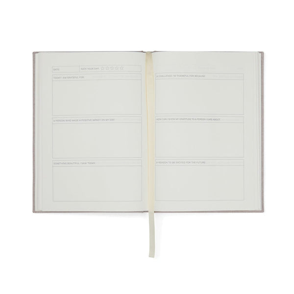 Diario VINGA Thankfulness in carta riciclata GRS beige - personalizzabile con logo