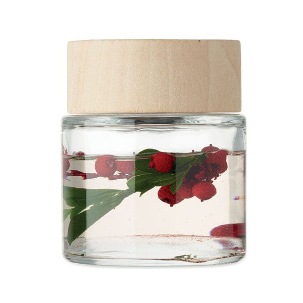 Diffusore alla vaniglia round 100 ml. Trasparente - personalizzabile con logo