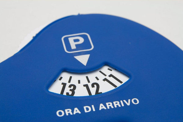 DISCO ORARIO PERSONALIZZATO - Forma originale "funny car" - personalizzabile con logo