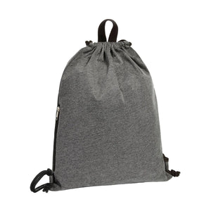 Drawstring Bag Jersey grigio - personalizzabile con logo