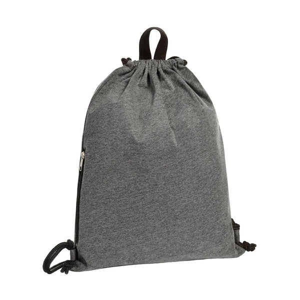 Drawstring Bag Jersey grigio - personalizzabile con logo